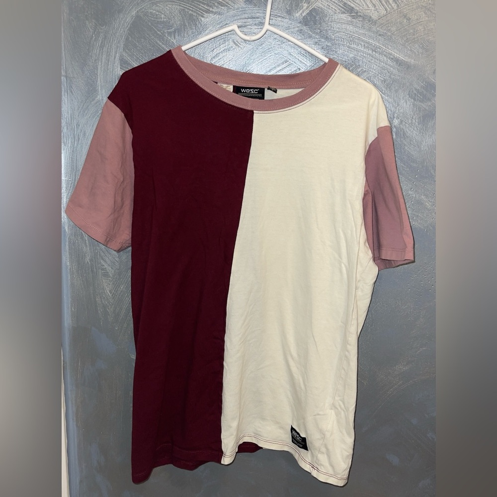 UNISEX WESC STOCKHOLM SWEDEN COLORBLOCK SHORT SLEEVE SHIRT